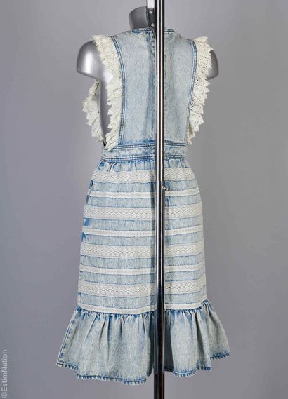 MANOUSH
DRESS in denim-like cotton, armholes...