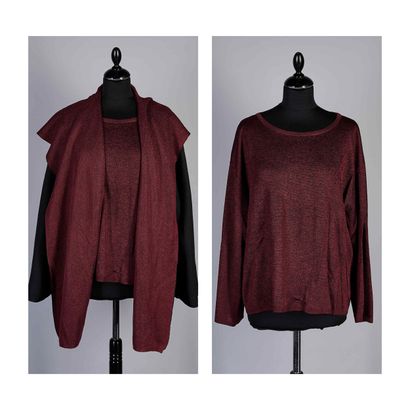 ALAÏA CIRCA 1990
ELEMENTS in thick wine-red...