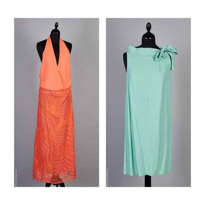 TARA JARMON
DEUX ROBES en crêpe viscose et...