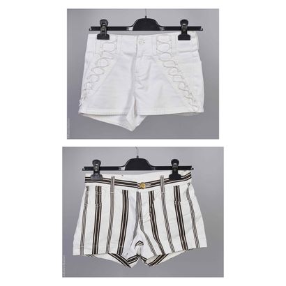 GUCCI
DEUX SHORTS en coton : le premier blanc...