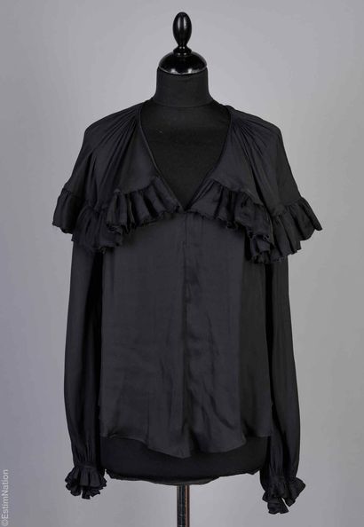 LANVIN
TUNIQUE en polyester noir, épaules...