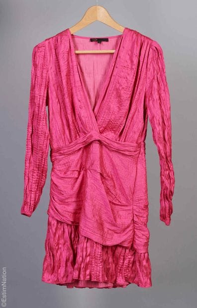 MAJE
ROBE en polyester plissé à effet froissé...