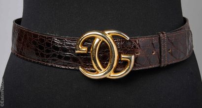 GUCCI
CEINTURE en crocodile du Nil lustré...