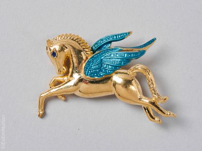ANONYMOUS 
Metal PIEGRA depicting Pegasus,...