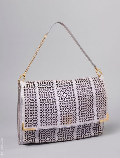 CHLOÉ
SAC à rabat en serpent d'eau bleu pervenche...