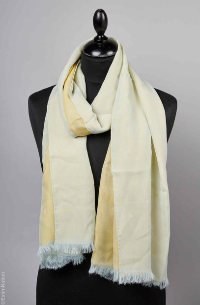 HERMÈS
Double-sided scarf in aniseed-fringed...