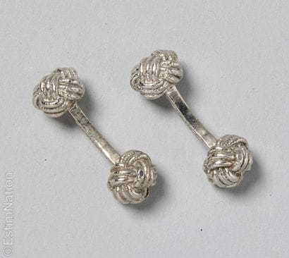CHARVET
Pair of 800 /°° silver cufflinks...