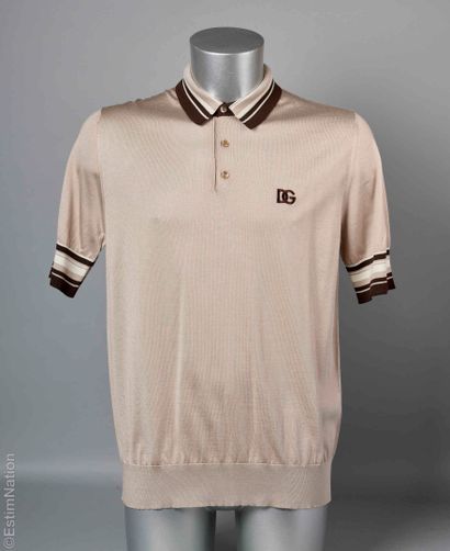 DOLCE & GABBANA
POLO en jersey de soie beige...