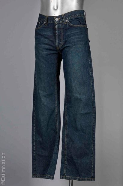 RICHMOND VINTAGE
JEAN in raw denim used patch...