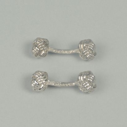 CHARVET
Pair of 800 /°° silver cufflinks...