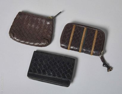 BOTTEGA VENETA
TROIS PORTEMONNAIES porte-cartes...