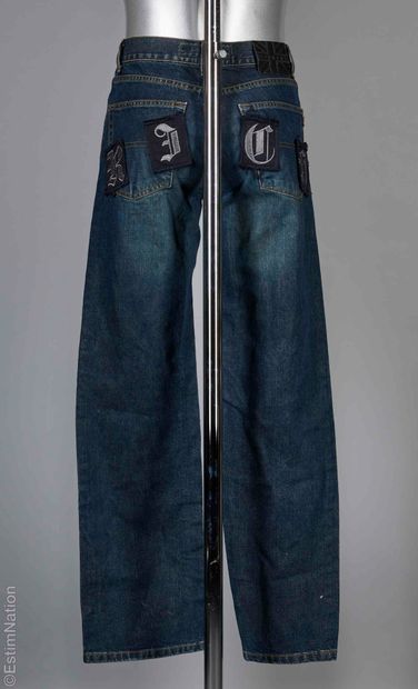 RICHMOND VINTAGE
JEAN in raw denim used patch...