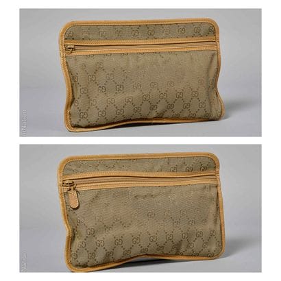 GUCCI VINTAGE
PAIRE DE POCHETTES en toile...