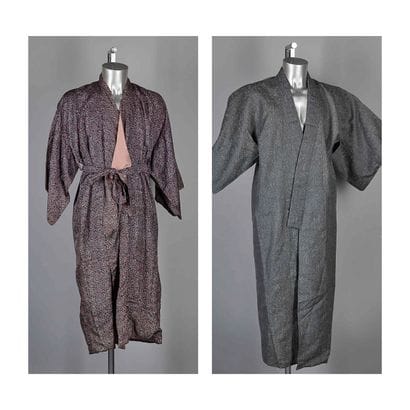 ANONYME TRAVAIL JAPONAIS VINTAGE
DEUX KIMONOS...