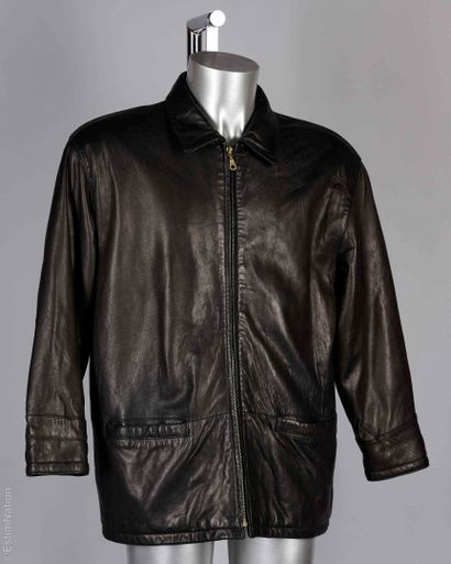 JOY VINTAGE
VESTE zippée en cuir noir, deux...