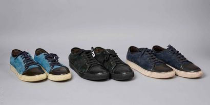 LANVIN
TROIS PAIRES DE SNEAKERS 