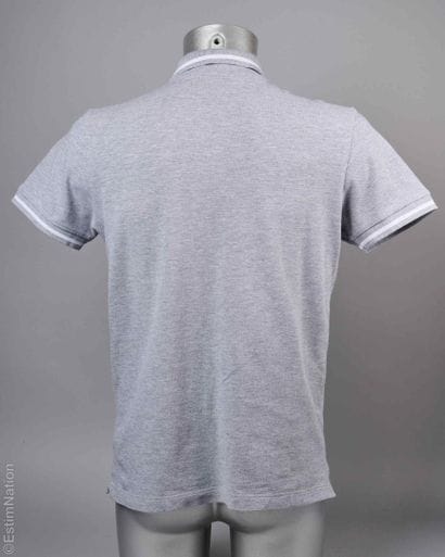 DIOR HOMME
POLO en piqué de coton chiné gris...