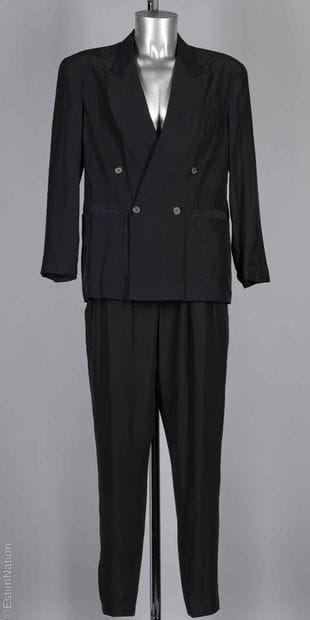 MAX WEAR
COSTUME en soie fluide noir : blazer...