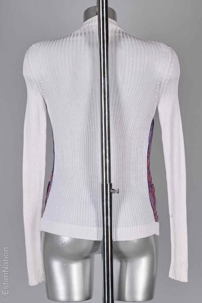 HERMÈS PARIS VINTAGE
White cotton-knit cardigan,...