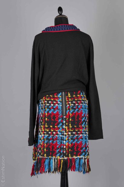 SONIA RYKIEL
Black wool sweater with a cotton-knit...