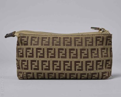 FENDI
24H bag in light Zucca canvas and cognac...