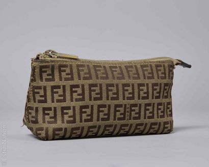 FENDI
24H bag in light Zucca canvas and cognac...