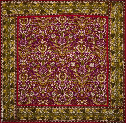KENZO
TWO wool SQUARES: the first printed...