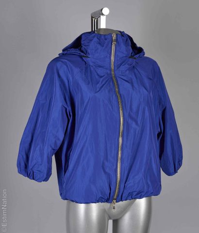 MONCLER
Blue polyester retractable hooded...