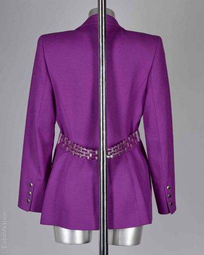 MONTANA
Purple wool felt jacket, notched...