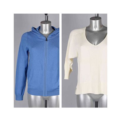 ERIC BOMPARD
Lavender cashmere knit hooded...