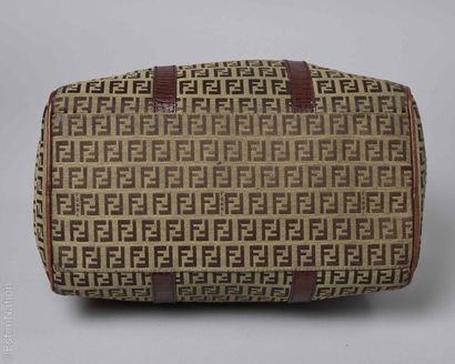 FENDI
24H bag in light Zucca canvas and cognac...