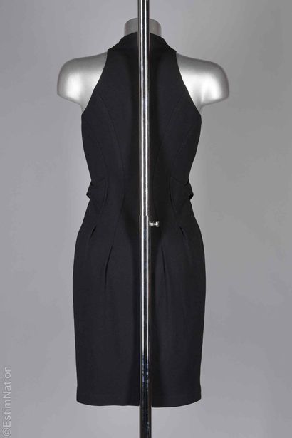 THIERRY MUGLER PARIS
Black wool crepe dress...