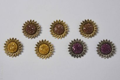 ANONYMOUS VINTAGE
SET OF SEVEN BROOCH-PENDANTS...