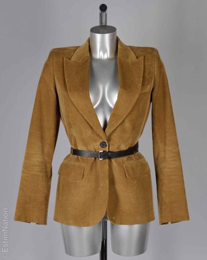 BARBARA BUI
Camel-colored cotton ribbed velvet...