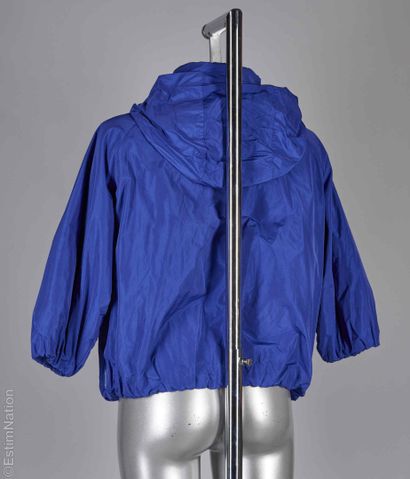 MONCLER
Blue polyester retractable hooded...
