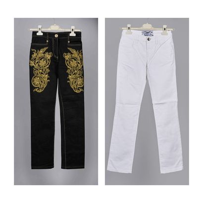 VERSACE
TWO JEANS in stretch denim: the first...