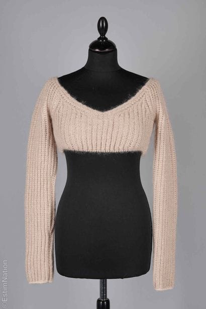 FENDI
CROP TOP en épais tricot de mohair...
