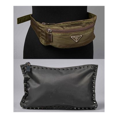 PRADA VINTAGE, VALENTINO
SAC BANANE en nylon...