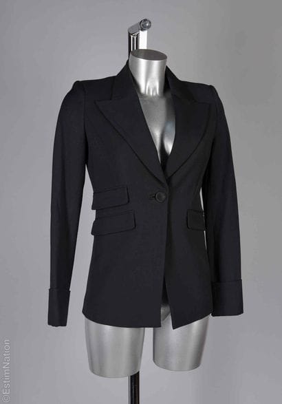 PINKO
Black stretch wool and viscose JACKET,...