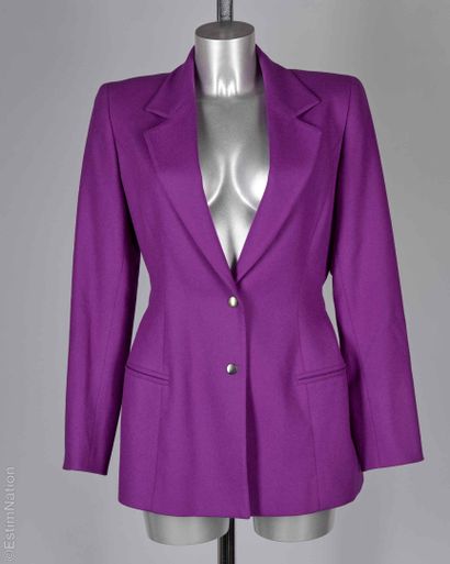 MONTANA
Purple wool felt jacket, notched...