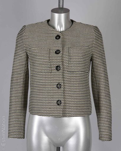 SANDRO
TROIS VESTES en coton tissé ivoire,...