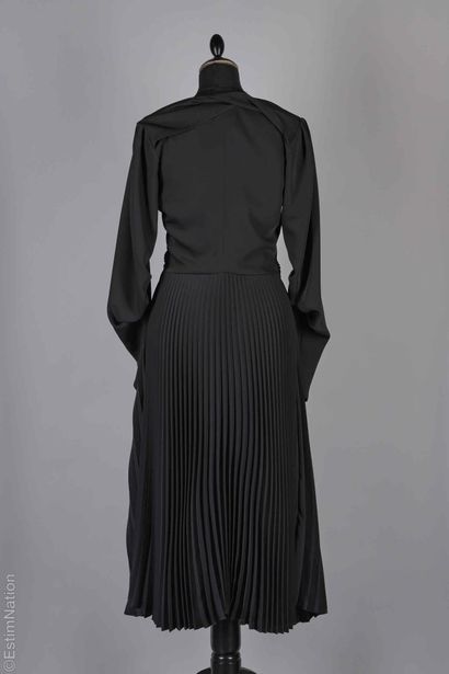 PATOU
Black polyester DRESS, lightly draped...