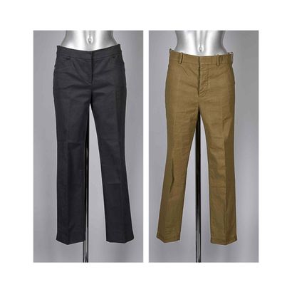 LORO PIANA, MARNI
DEUX PANTALONS en coton...