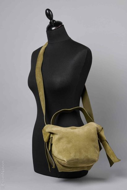 ACNE STUDIO
Iris green pigskin bag, interior...