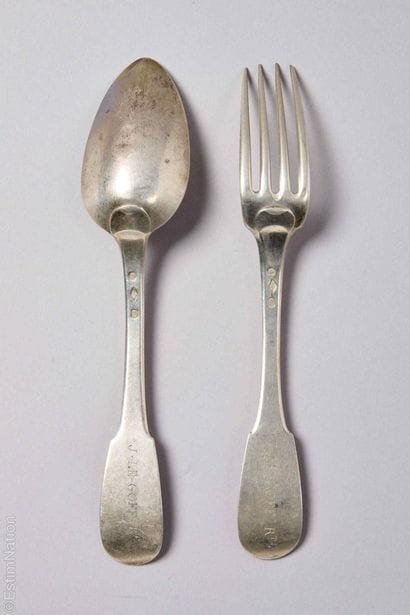 SILVERWARE 
950/°° silver tableware, 