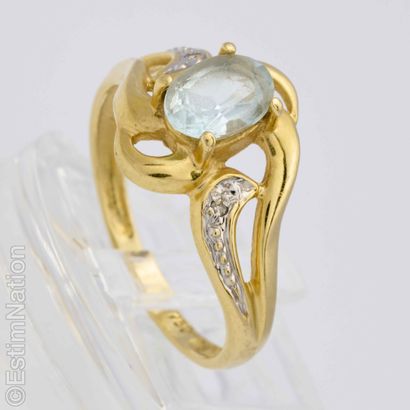 BLUE TOPAZ GOLD RING
18K (750) yellow and...