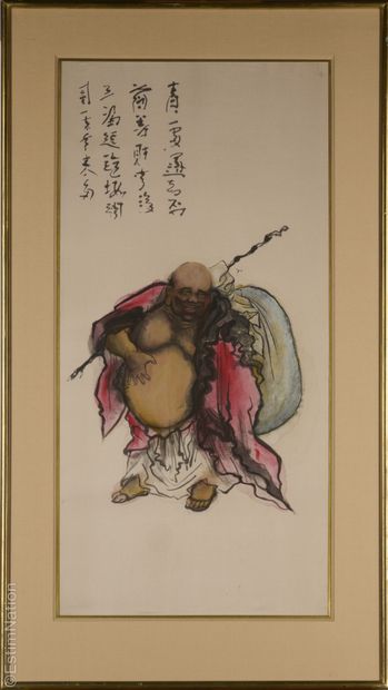 ASIA
Ink and color painting on silk, depicting...