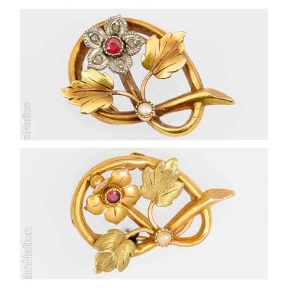 YELLOW GOLD EARRINGS
Set of two 18K yellow...