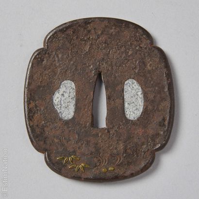 ASIAN ART
Mokko gata tsuba in chased iron,...
