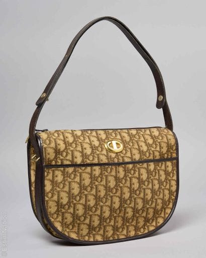 CHRISTIAN DIOR CIRCA 1975
SAC en toile tissée...